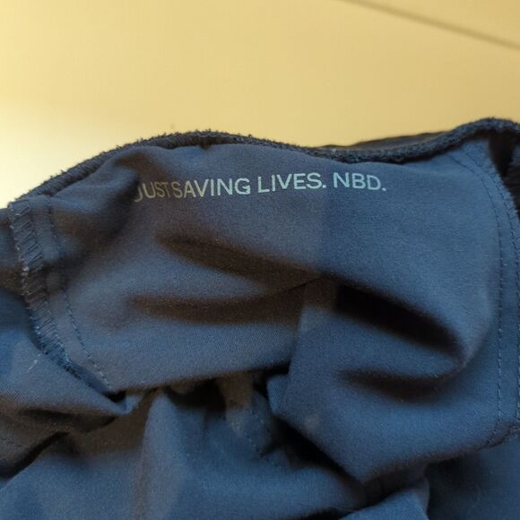 Figs Zamora Joggers Scrub Pants Womens Medium Blue Drawstring Medical Uniform - Picture 6 of 6